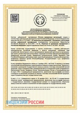 Приложение к сертификату для ИП Ставрополь Сертификат СТО 03.080.02033720.1-2020